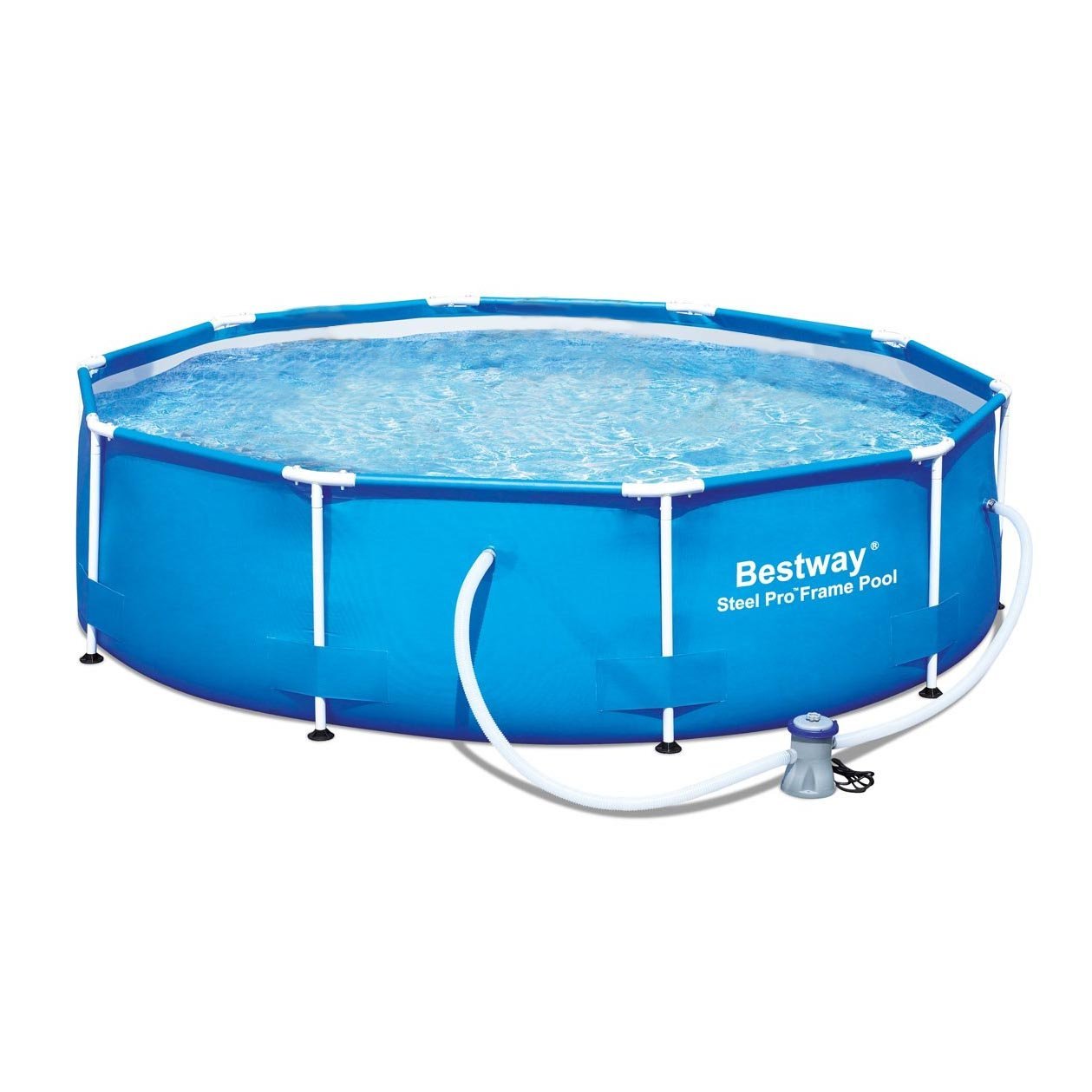 Bestway 12' x 36" Steel Pro Frame Above Ground Family Swimming Pool Set w/ Pump