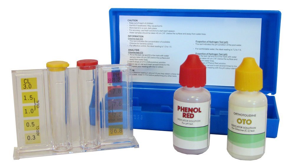 Swimming Pool Water Test Kit for Chlorine, Bormine and PH