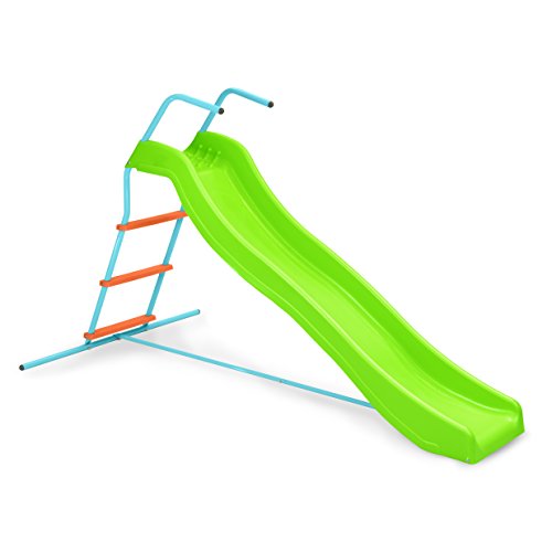 Pure Fun Home Playground Equipment: 6' Indoor/Outdoor Wavy Slide  Youth Ages 4 to 10